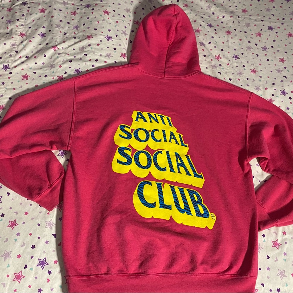 Pink Anti Social Social Club hoodie